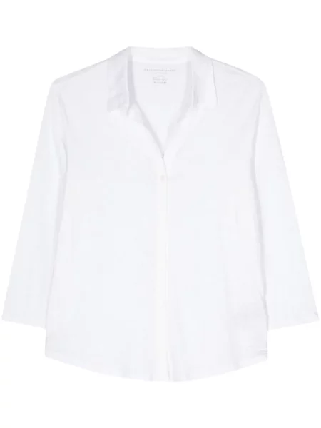 Kołnierzykowy koszula Majestic Filatures klasyczna biała