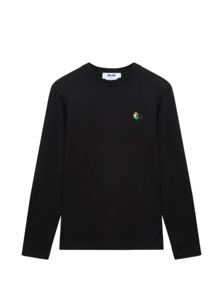 Top Msgm cu model floral lung negru