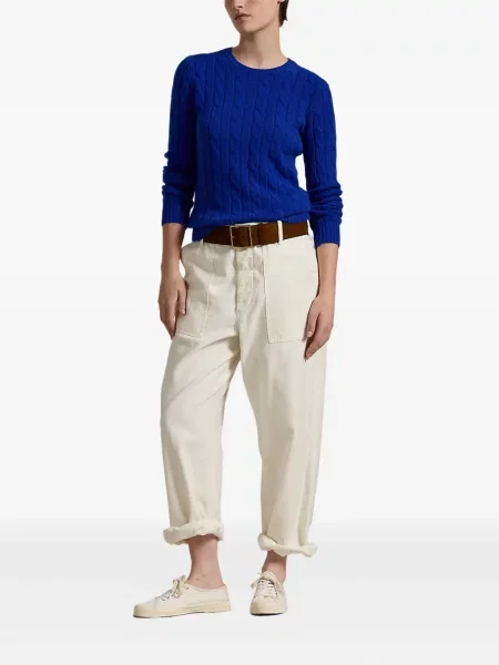 Tricou Polo Ralph Lauren cu broderie de costum cu dungi alb