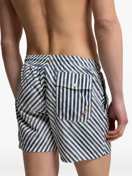 Долнища на бански Mosso Sun Wear на райета с връзки синьо
