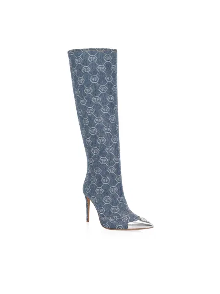 Botki Philipp Plein niebieskie