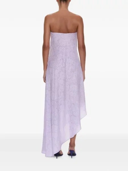 Rochie Christopher Esber din jacard fără bretele violet