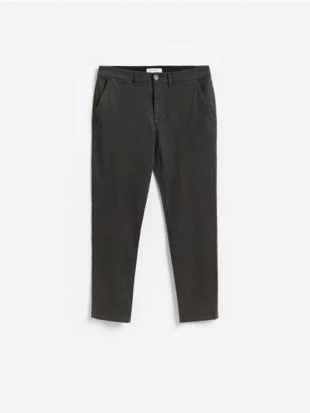 Reserved Pantaloni slim cu adaos de Lyocell gri-închis gri