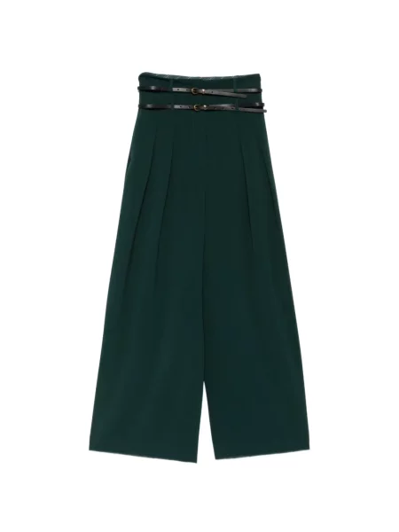 Cu centură pantaloni palazzo Liu Jo verde
