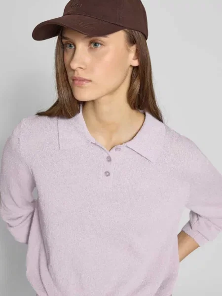 Długi Sweter z dzianiny Polo z przędzy Bouclé Review