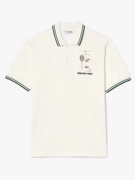 Поло Lacoste белое