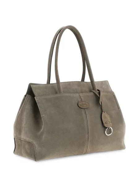 Τσάντα shopper Tod's σουέτ γκρι