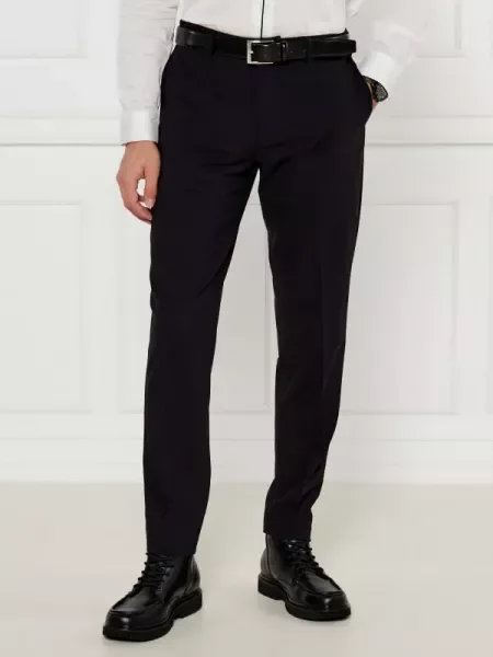 Armani Exchange Pantaloni cu adaos de lână negru