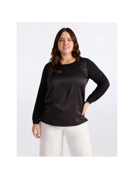 Satynowy top Fiorella Rubino czarny