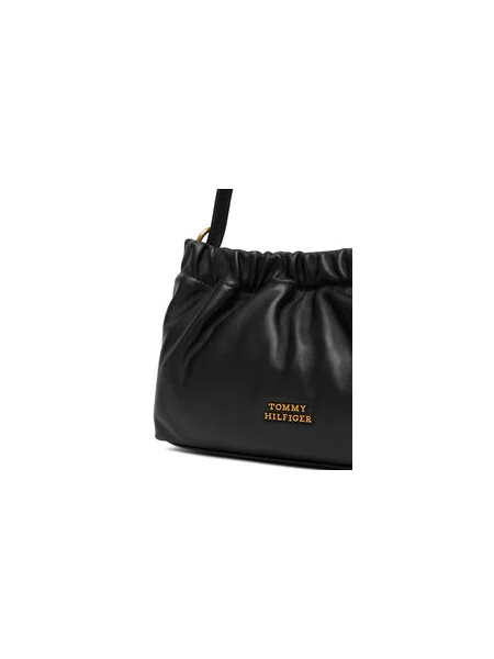Torbica Tommy Hilfiger Soft Leather Mini Crossover crna