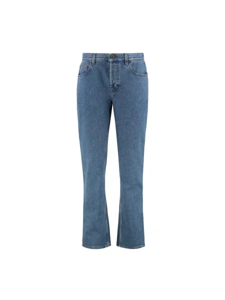 Jeansy dzwony Burberry z wysoką talią niebieskie