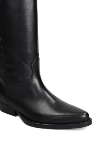 Botine Anna F. din piele negru