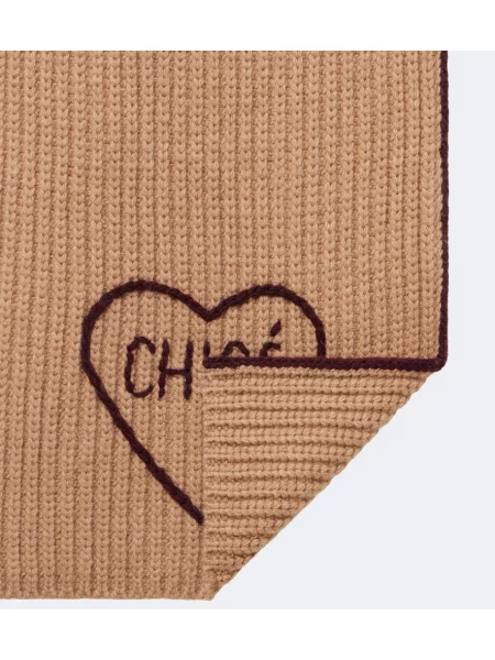 Fular Chloé de lână maro
