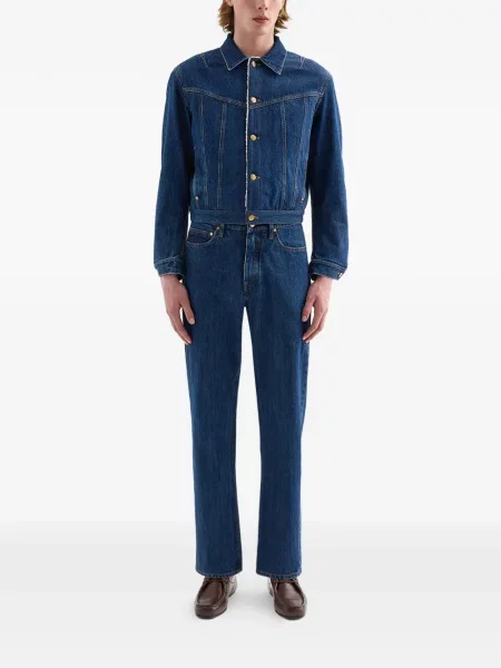 Geacă de blugi Jil Sander din fleece albastru