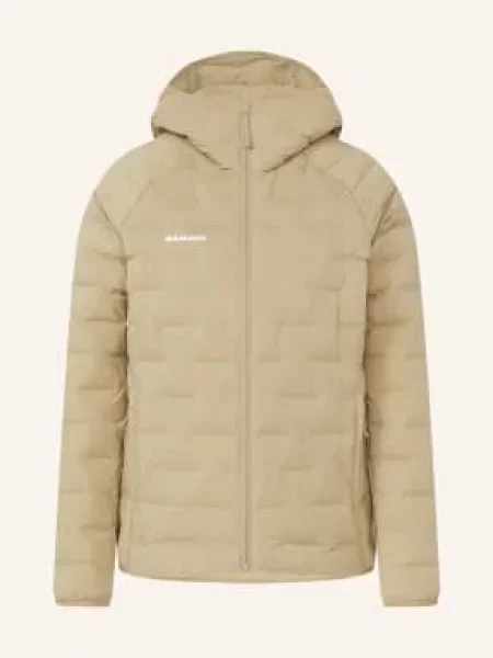 Mammut Kurtka Zimowa Sender In Z Kapturem beige biała