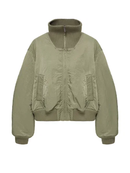 Pull&Bear Geacă de primăvară-toamnă oliv