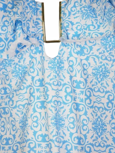 Top Melissa Odabash cu model floral cu imagine albastru