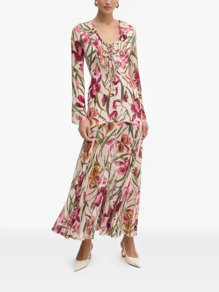 Φλοράλ μάξι φόρεμα Marciano By Guess με βολάν