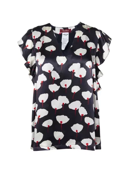 Bluză Max Mara cu model floral cu imagine negru