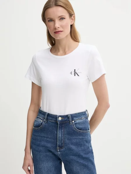 Koszulka Calvin Klein Jeans żółta