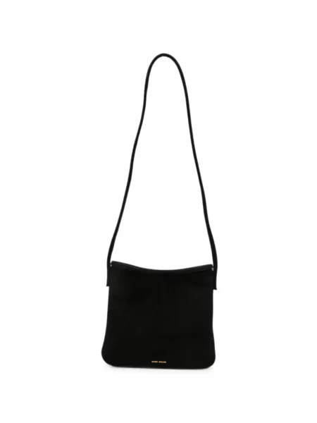 Geantă Manu Atelier din piele de căprioară negru