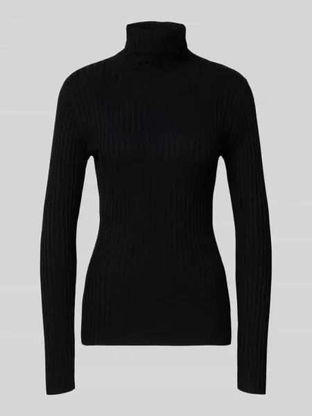 Bluzka z długim rękawem o kroju slim fit z mieszanki model ‘Dolli’ Soyaconcept czarna