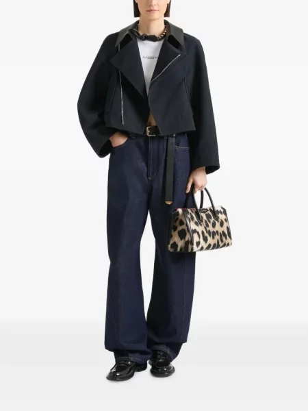 Kožená bunda Givenchy modrá