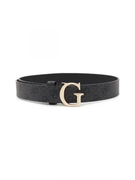 Guess VIKKY ADJUSTABLE PANT cu adaos de piele gri