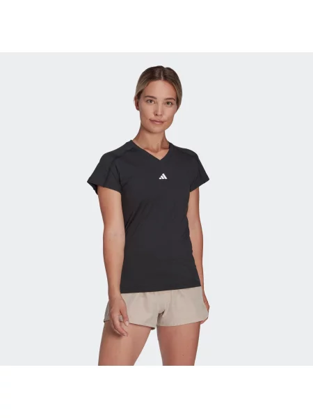 ADIDAS PERFORMANCE Tehnička sportska majica Aeroready Train Essentials Minimal Branding crna bijela