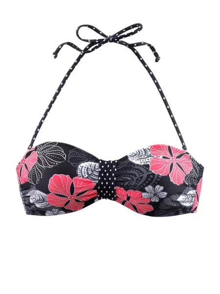 BUFFALO Sutien costum de baie City roz închis negru