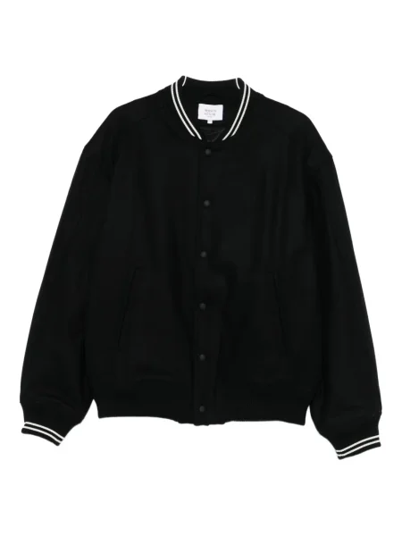 Žebrovaná bunda Maison Kitsuné černá