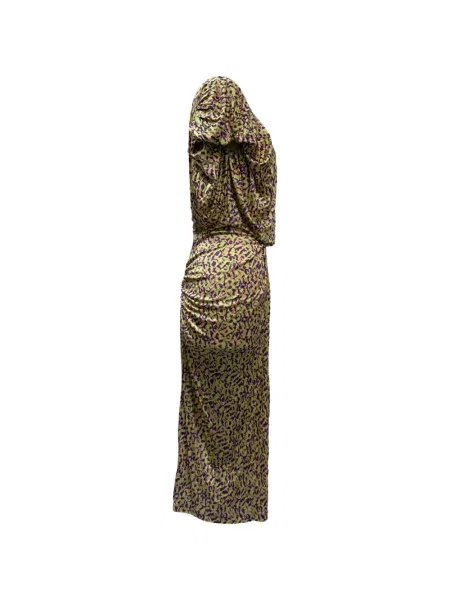 Rochie Saloni cu volane verde