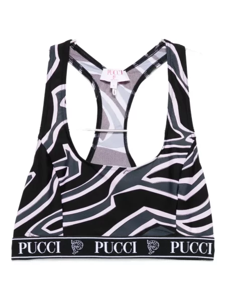 Sutien Pucci cu imagine negru