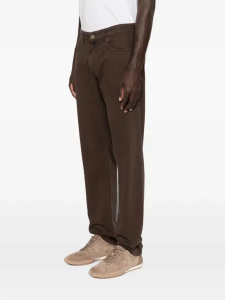 Pantaloni Incotex cu autograf maro