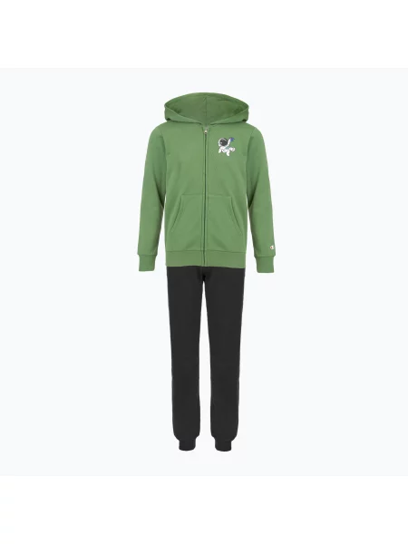Gyermek tréningruha Champion Sweatsuit rock grey/new black. Méret: XL fekete