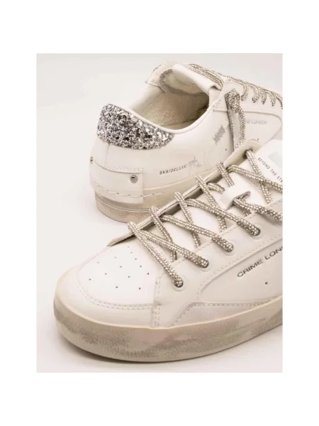 Pantofi Crime London din piele alb