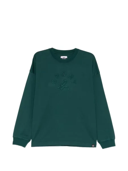 Lung tricou sport Sport B. By Agnès B. cu broderie verde