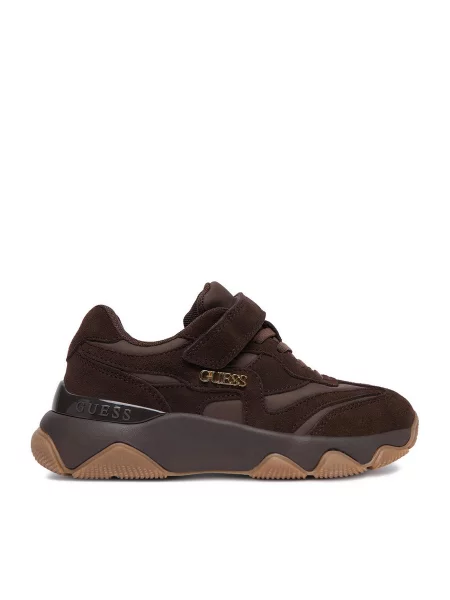 Sneakersy Guess Tmavě hnědá