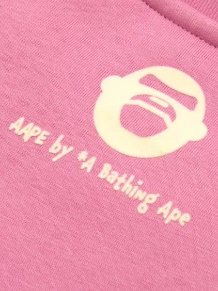 Pulover Aape By A Bathing Ape cu autograf roz