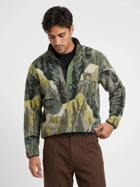 Fleece pattanás fleece melegítő felső Columbia nyomtatás