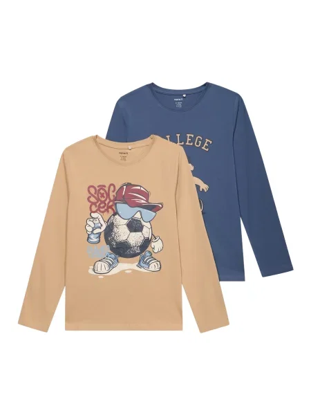 NAME IT Tricou VUX închis / bleumarin / albastru deschis / roşu închis bej