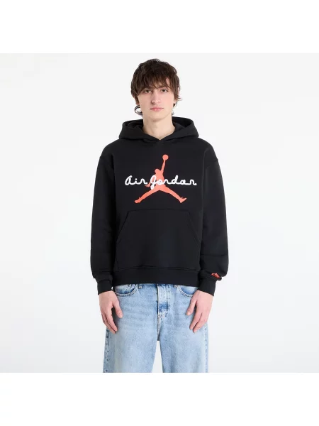 Pulover Jordan din fleece negru