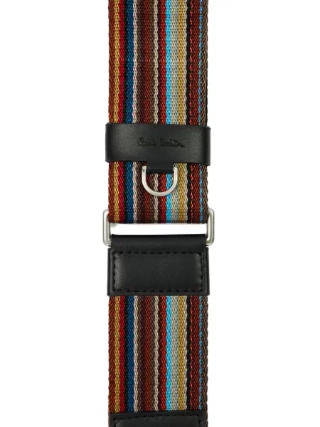 Geantă Paul Smith cu dungi cu bretele negru