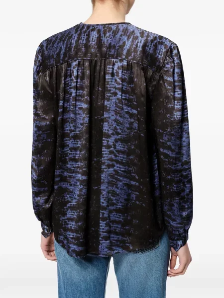 Top Isabel Marant de mătase negru