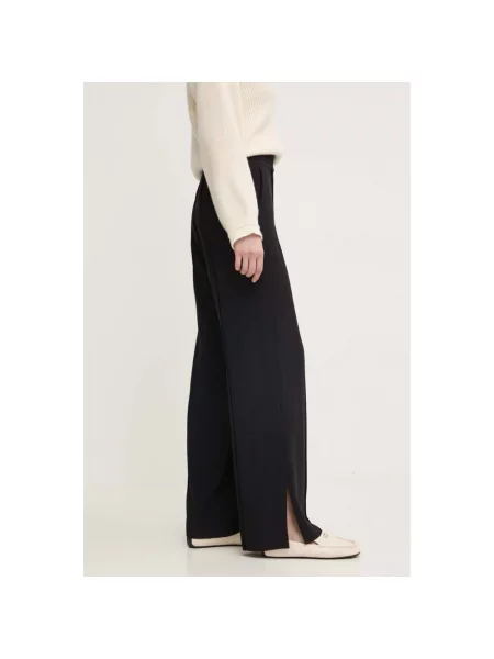 Liviana Conti spodnie szerokie high waist czarny