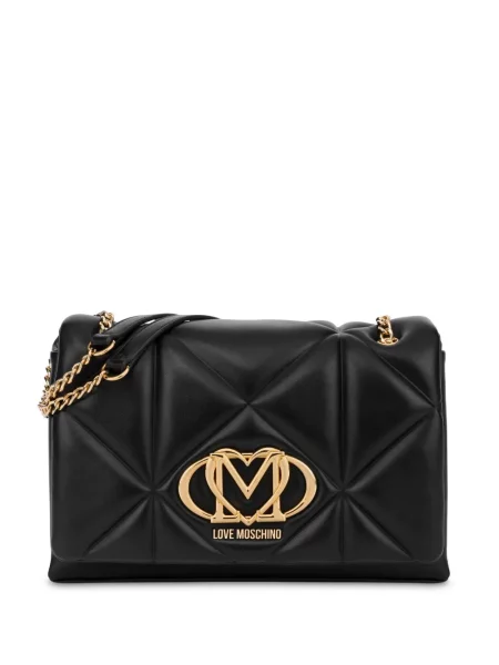 Matlasat body Love Moschino cu autograf negru