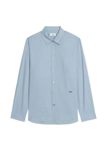 Cămașă Zadig&voltaire cu broderie albastru