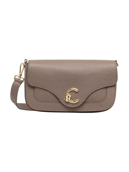 Torebka crossbody Coccinelle skórzana brązowa
