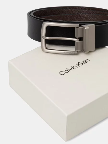 Bőr megfordítható öv Calvin Klein barna