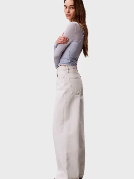 Широкі джинси Calvin Klein Jeans білі